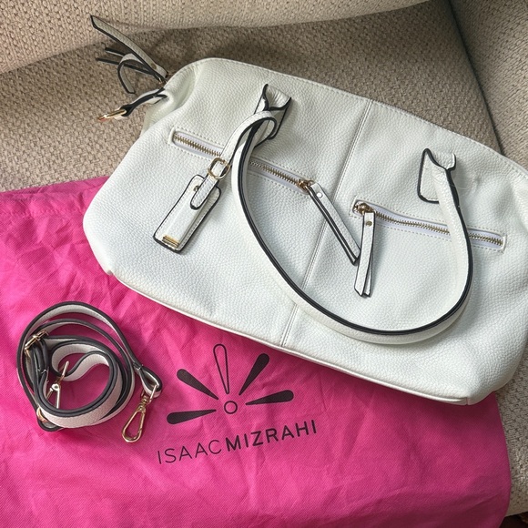 Isaac Mizrahi White Shoulder Bag - Picture 1 of 9